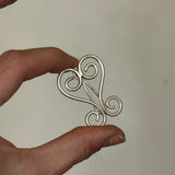 Single Scroll Heart Hair Clip