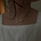 Moonstone Scroll Chain Necklace