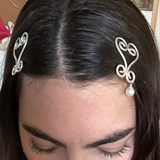 Single Scroll Heart Hair Clip