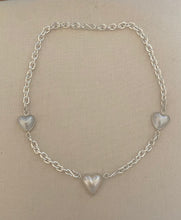 Load image into Gallery viewer, Triple Pearl Heart Necklace
