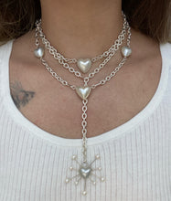 Load image into Gallery viewer, Triple Pearl Heart Necklace
