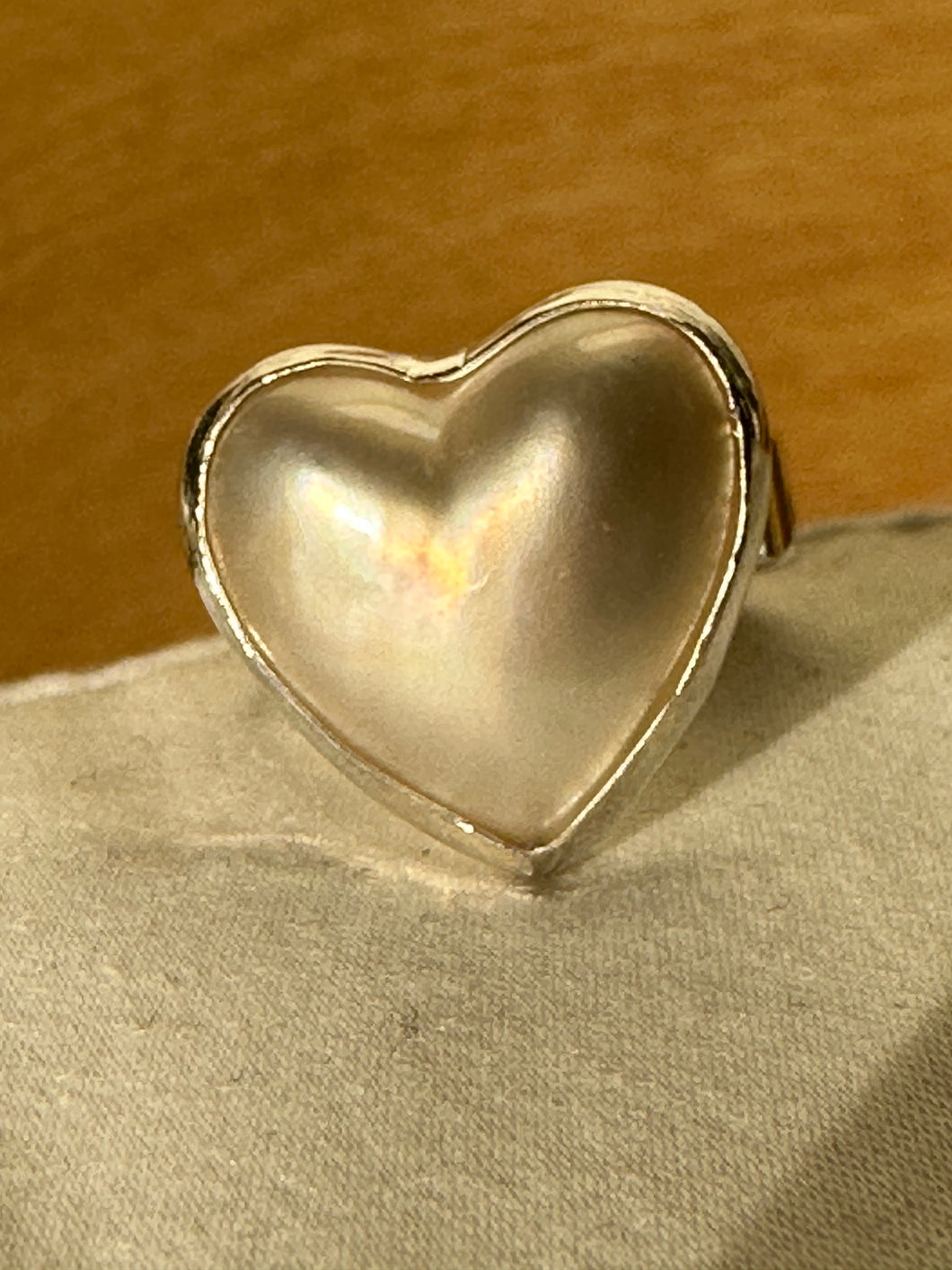 Big Pearl Heart Ring